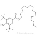 Acide benzoïque, ester de 3,5-bis (1,1-diméthyléthyl) -4-hydroxy, hexadécyle CAS 67845-93-6